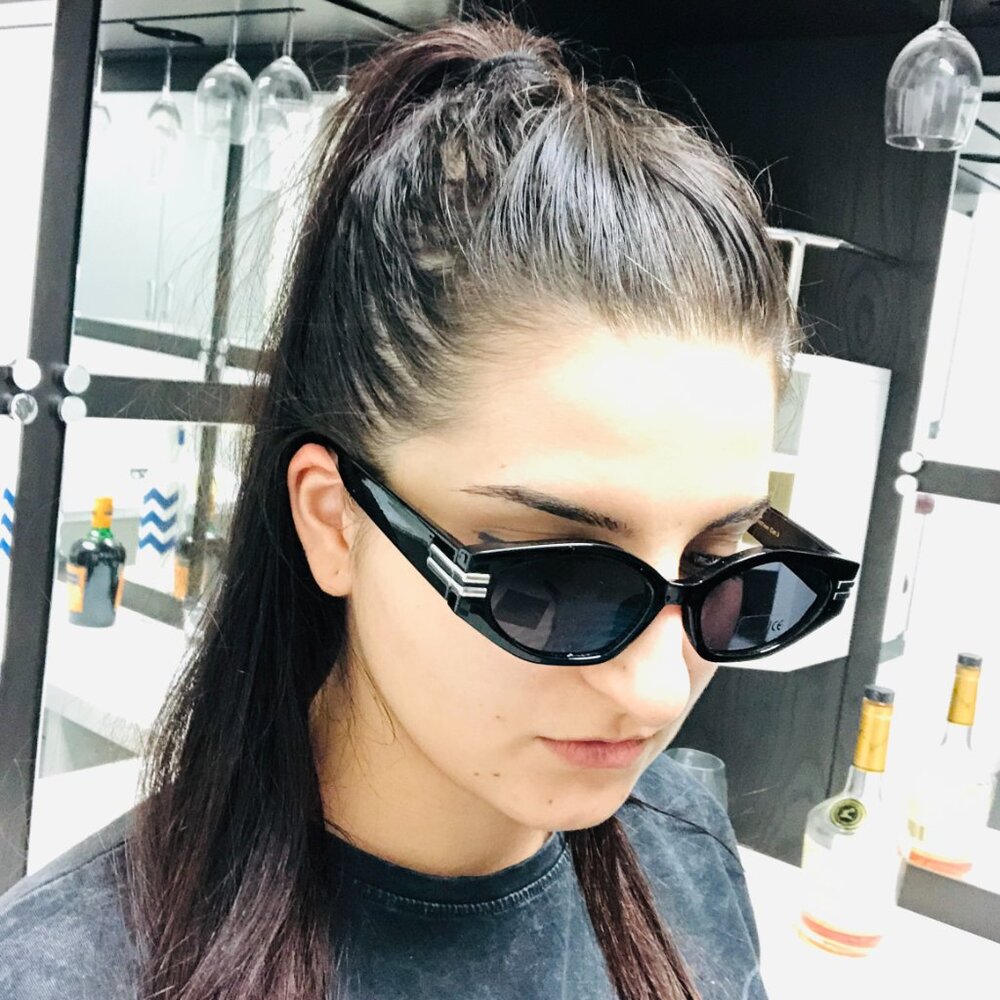 Women Sunglasses Fashion CRetro Black‎ Frame FClassic Shades Small Luxury Fancy